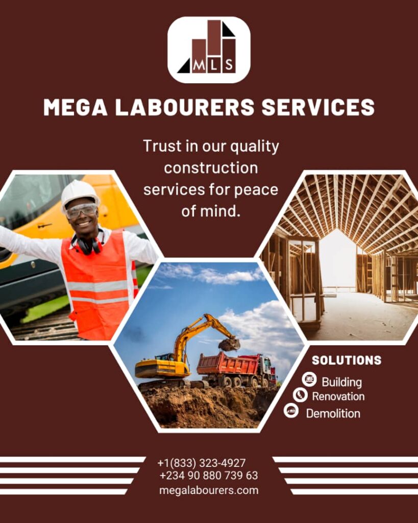 Mega Labourers Services marketing flyer