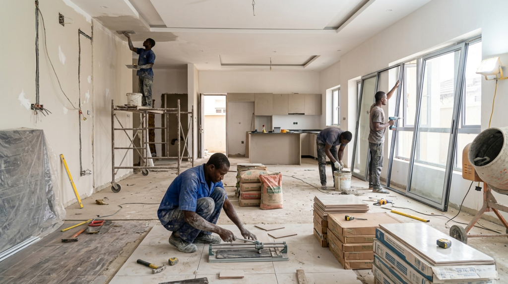 Renovation process in renovation vs rebuilding comparison